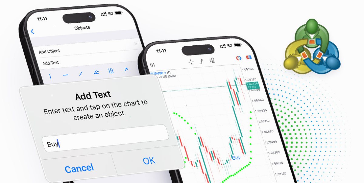 MT5_MT5_模拟账户演练桌面终端登录教程：MetaTrader 5 iPhone/iPad：标尺、图表的文本对象和柱形计时器（封面配图）