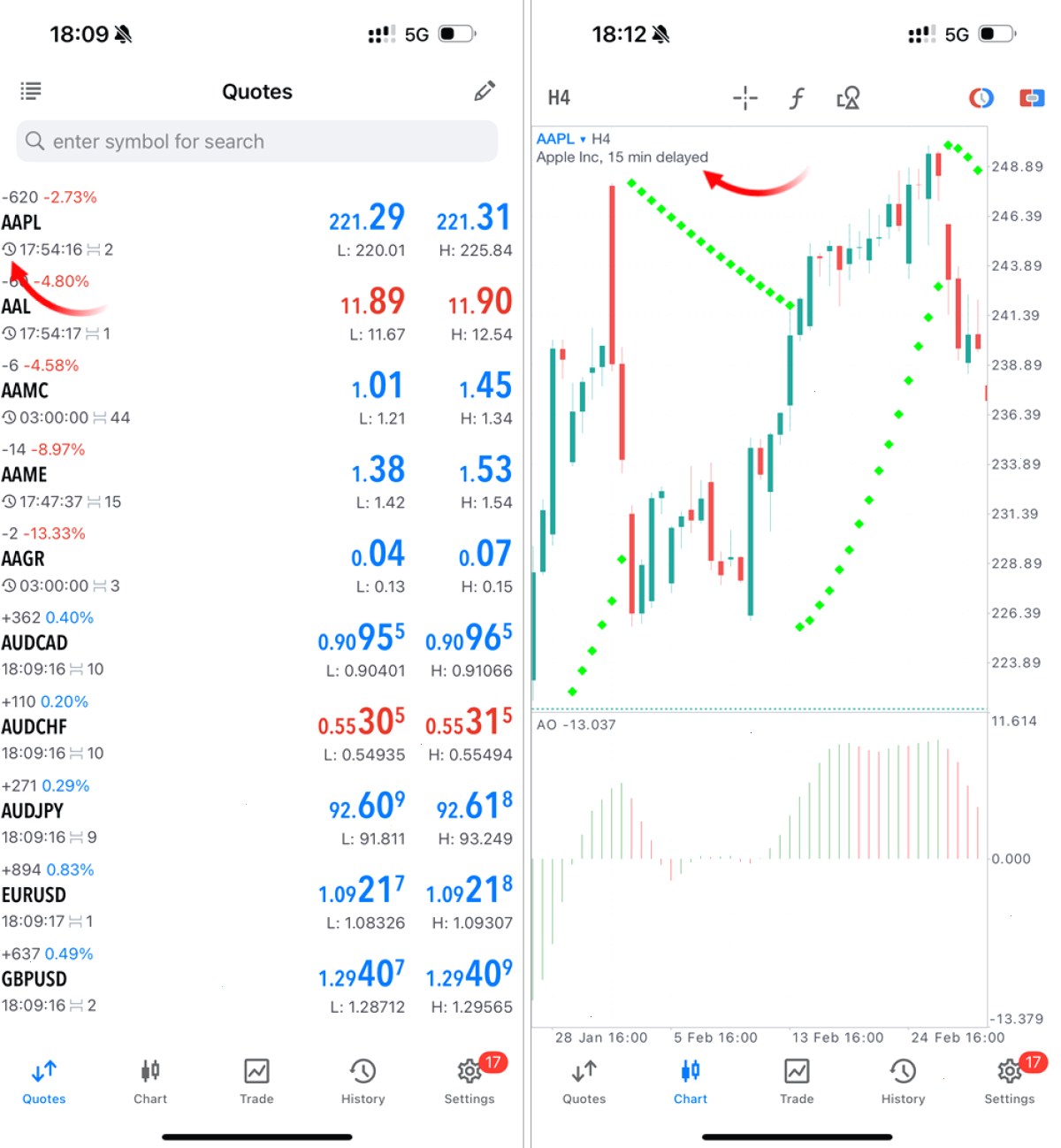 改进了报价延迟的显示